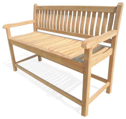 Grade A Teak 5  x27Counter Height 3 Seater Bench   Transitional   Outdoor Benches   by Windsor Teak Furniture  Houzz