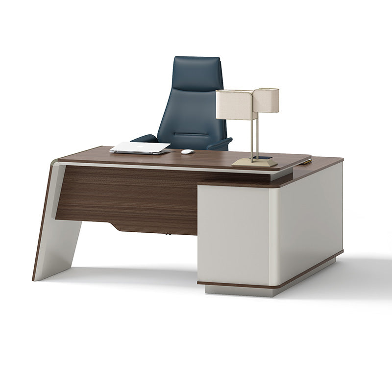 ANDERS Executive Desk Reversible Return 1.4M - Australian Gold Oak & Beige