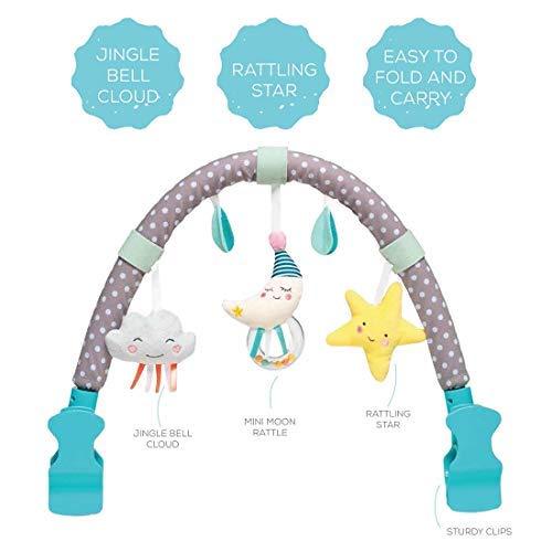 Taf Toys Mini Moon Arch | Ideal for Infants and Toddlers， Fits Stroller and Pram， Activity Arch with Fascinating Toys， Stimulates Baby?s Senses and Motor Skills Development， for Easier Outdoors