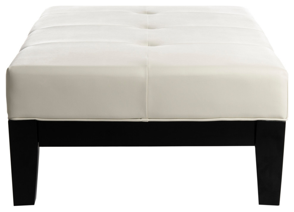 Dana Cocktail Ottoman Black/Off White   Transitional   Footstools And Ottomans   by V.S.D Furniture  Houzz