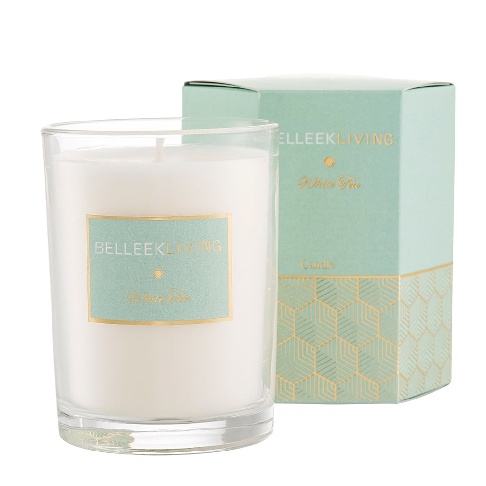 Belleek Living White Tea Candle