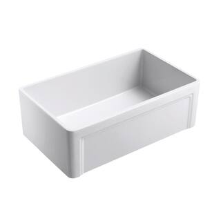 Empire Industries Olde London Farmhouse Fireclay 33 in. Single Bowl Kitchen Sink with Grid with Grid and Strainer OL33SG