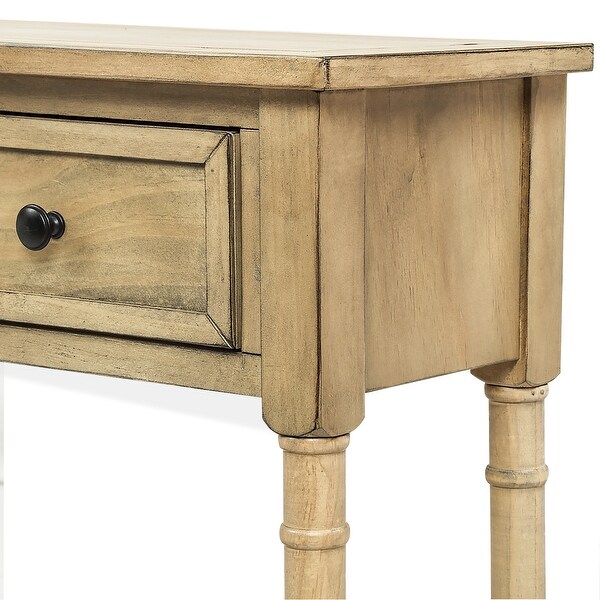 Console Table Sofa Table with Two Drawers and Bottom Shelf