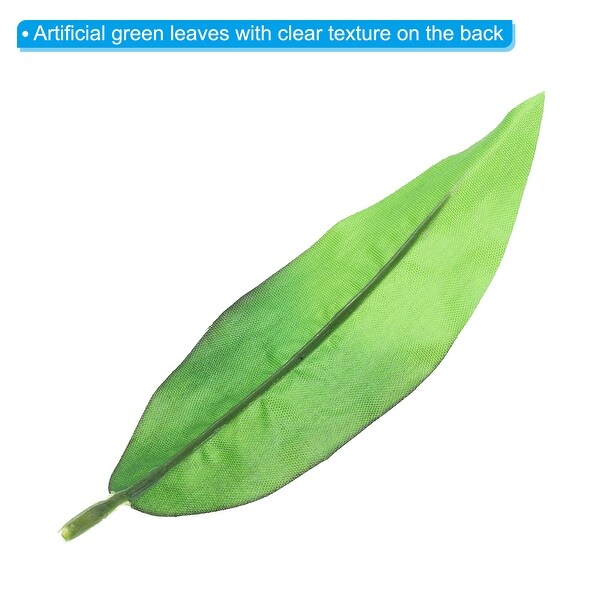 5.51x1.77 Artificial Silk Leaf，40 Pcs Artificial Greenery Fake Leaves