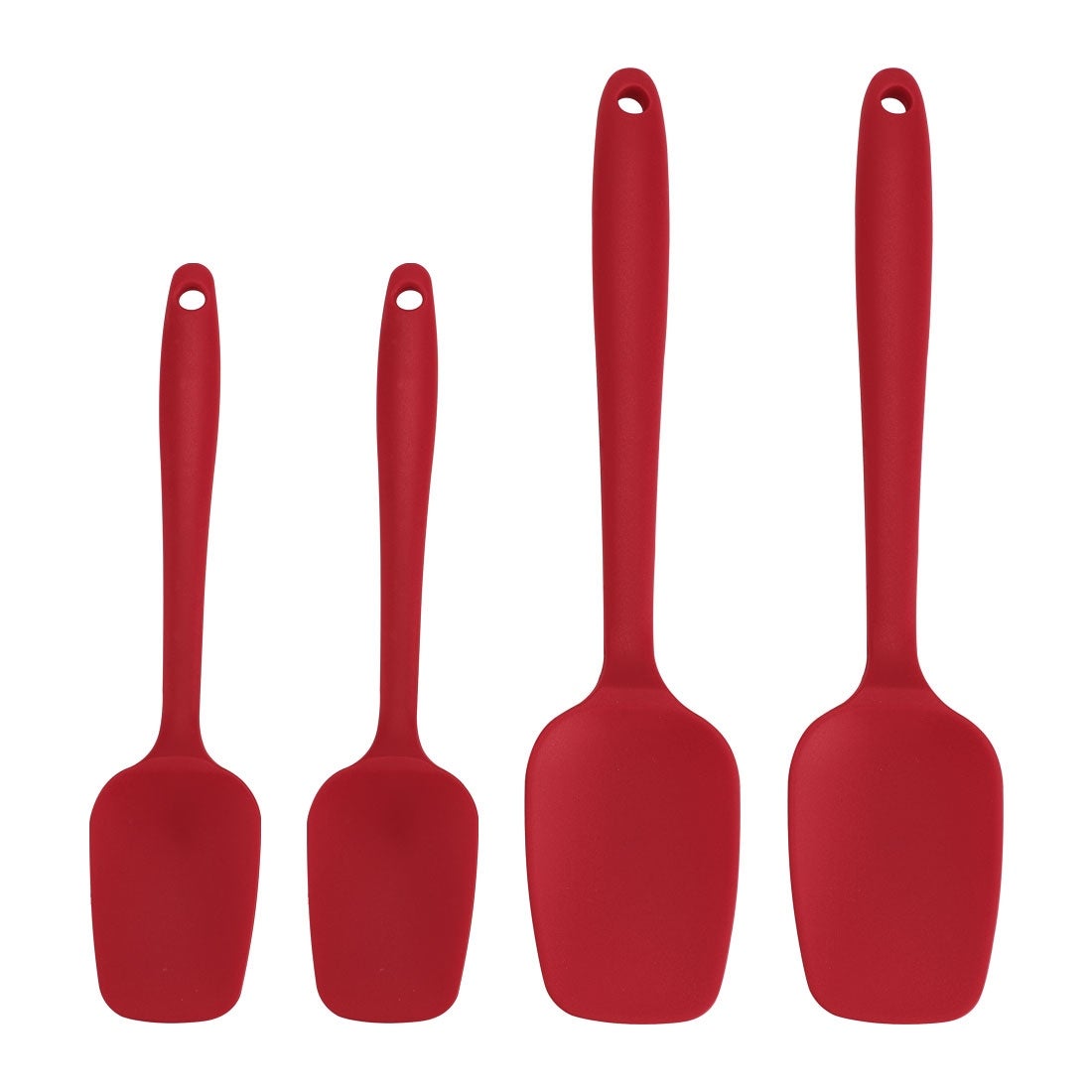 4 Pcs Silicone Heat Resistant Non-scratch Turners Non Sticky Spatula