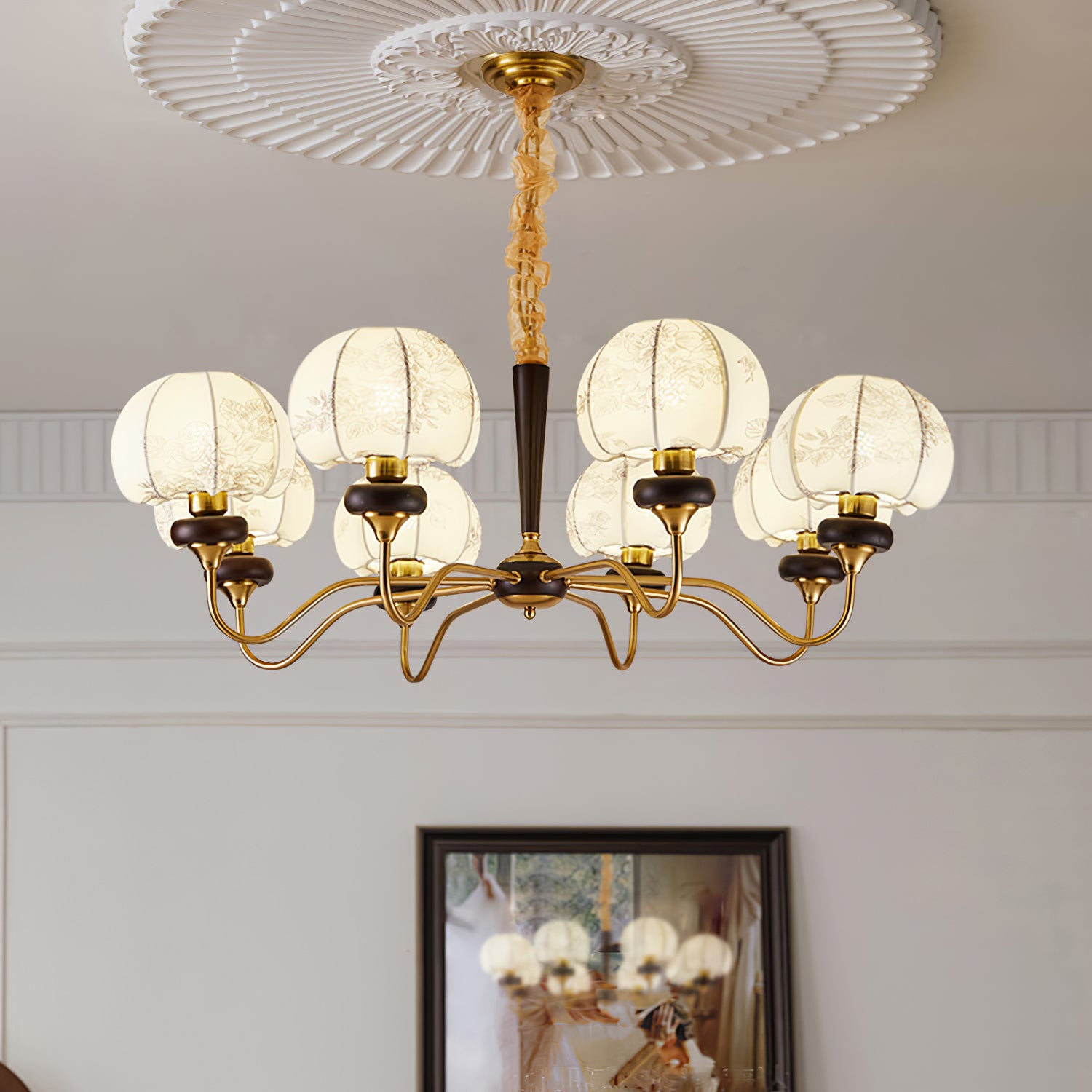 Mushroom Fabric Chandelier