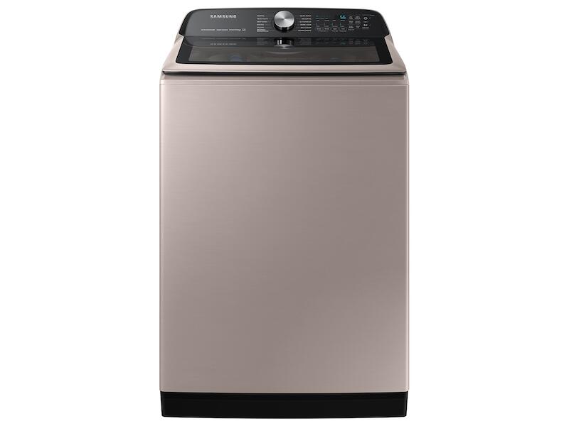 Samsung WA52A5500AC 5.2 Cu. Ft. Large Capacity Smart Top Load Washer With Super Speed Wash In Champagne