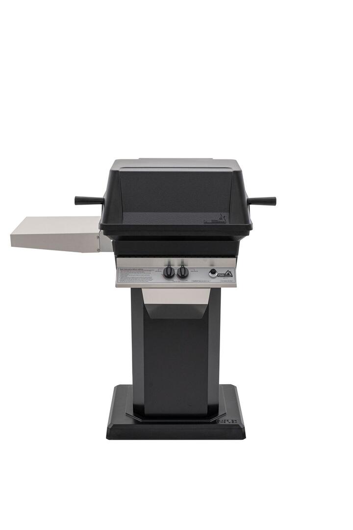 PGS ABPED-ANB Mounting Kit with ABPED Black Powder Coats Pedestal and ANB Flat Patio Base (Grill Head Not Included)