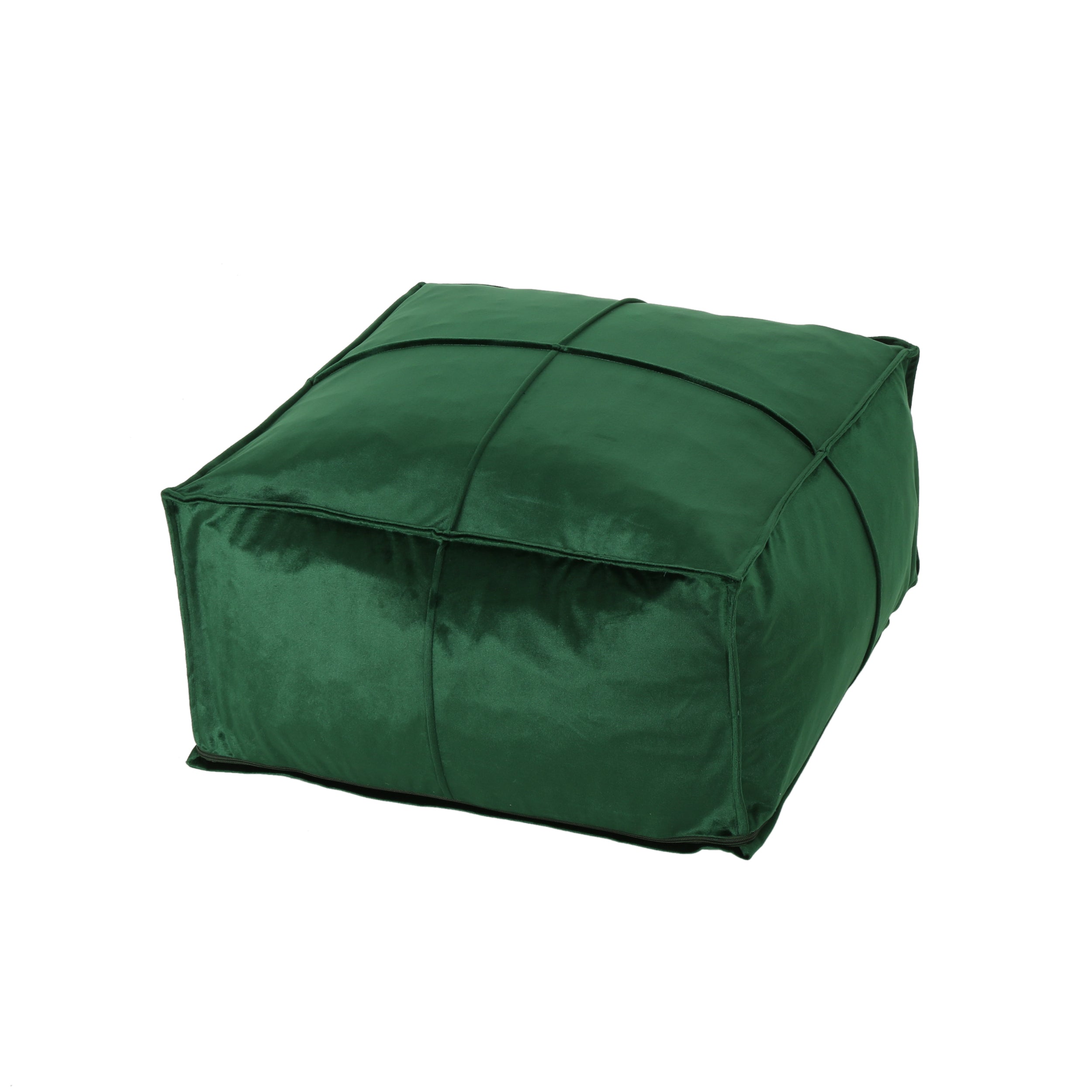 Cytheria Velvet Square Bean Bag Ottoman