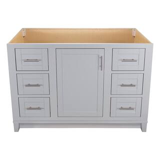 Glacier Bay Kinghurst 48 in. W x 21 in. D x 33.5 in. H Bath Vanity Cabinet without Top in Dove Gray KHDOV48D