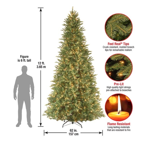 National Tree Company 6.5 ft. Prelit Realistic Artificial Slim Fir Tree