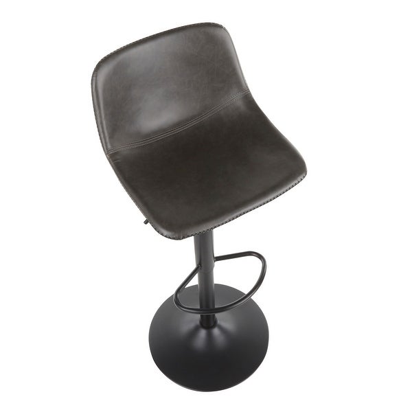 Carbon Loft Richard Adjustable Faux Leather Bar Stool - Set of 2