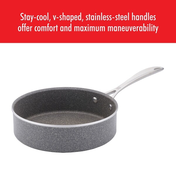 ZWILLING Vitale 3-qt Aluminum Nonstick Saute Pan with Lid - Gray