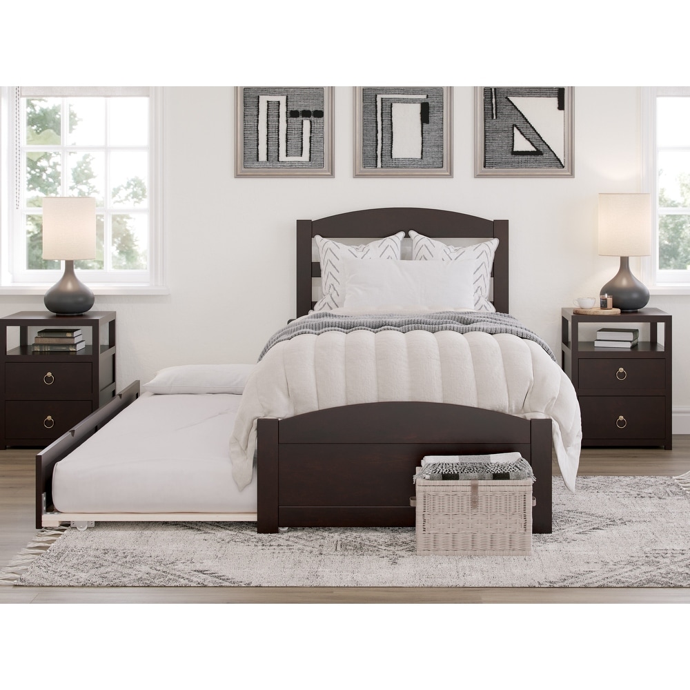 Warren Solid Wood Platform Bed with Footboard