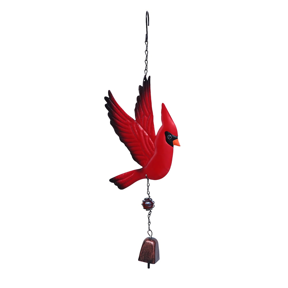 NUOLUX  Wind Bird Bell Chimes Car Wall Musical Dinner Bell Chimes BellsDoor Hanging Red Metal Outdoor Iron Garden Birds Cast