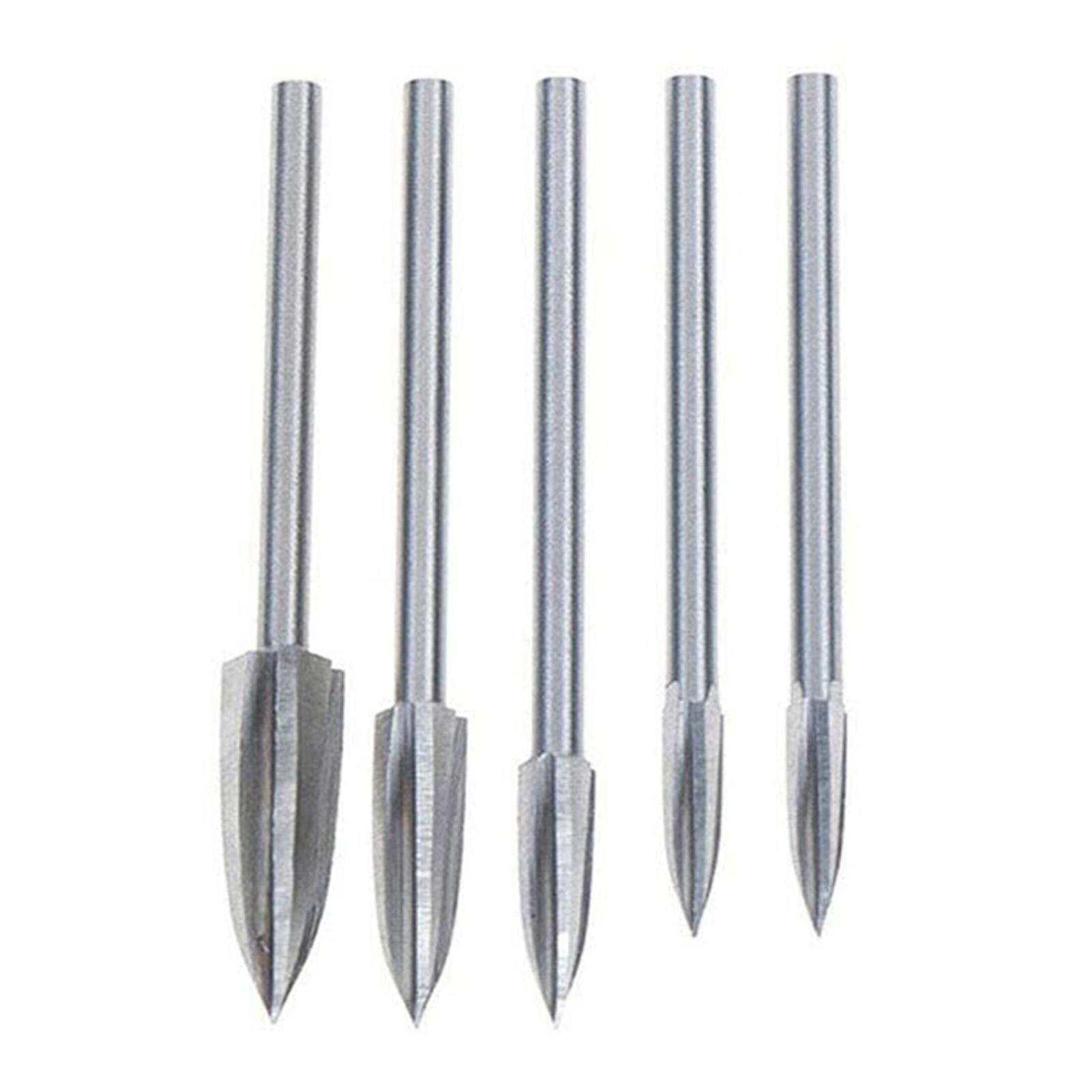 5 Pcs Woodworking Carving Tool Wood Carving Drill Bit Drilling Engraving Tools No.232314