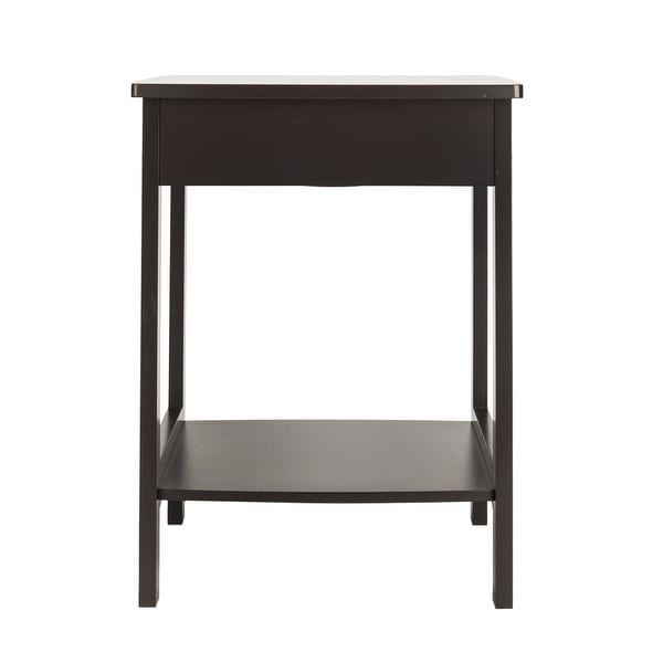 Coffee Side Table with Two Drawers Coffee - 17.32 x 17.32 x 21.85 INCH