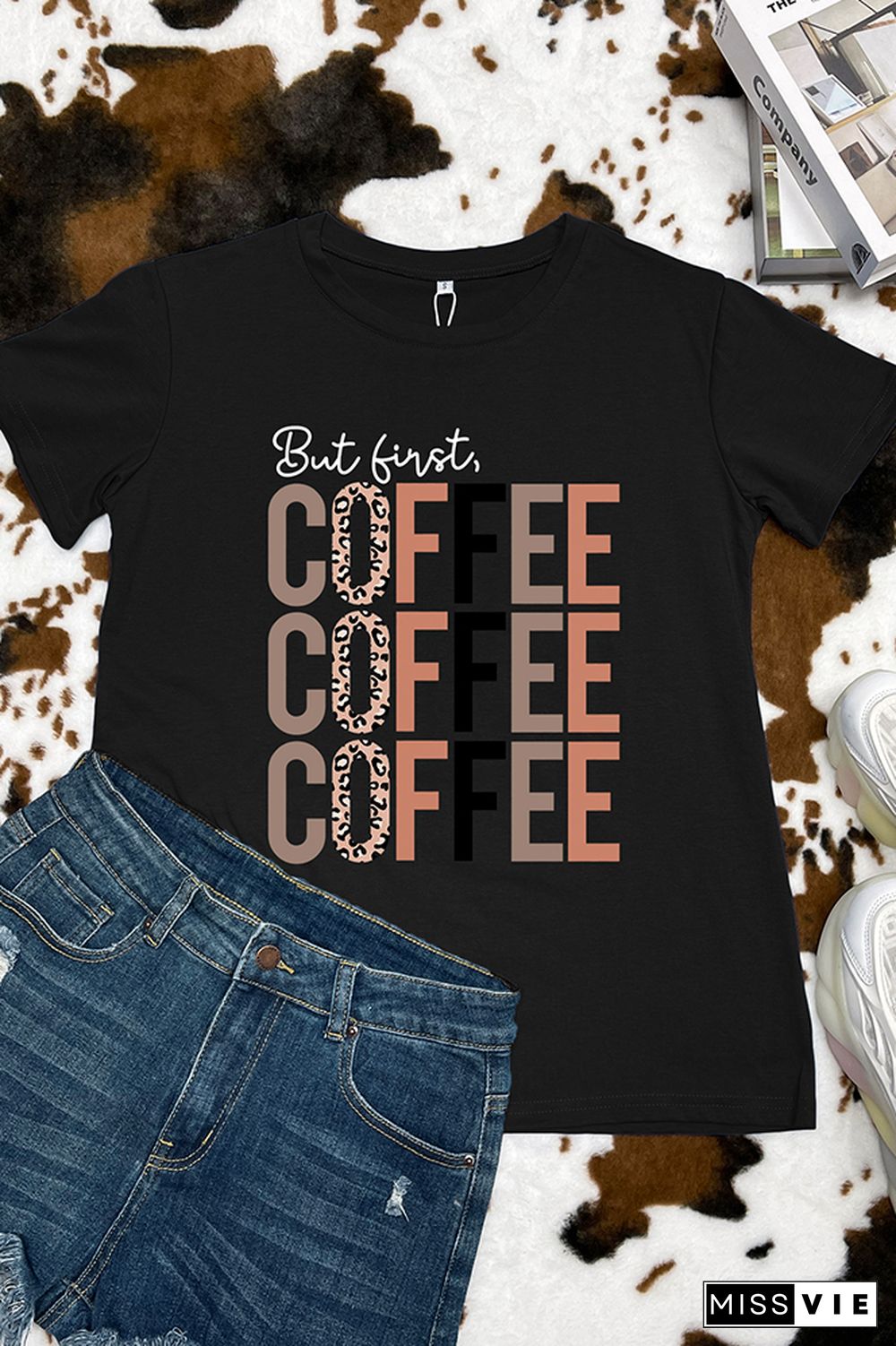 But First, Coffee Graphic Tee Wholesale