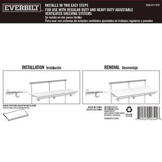 Everbilt 4 ft. x 16 in. Decorative Shelf Cover - White 90340