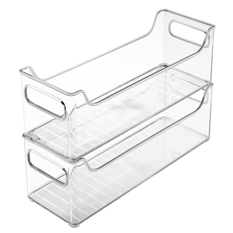 iDesign 2-Piece Fridge and Freezer Storage Organizer Bin Set