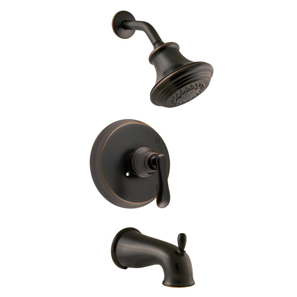 Design House Madison Single-Handle 3-Spray Tub and Shower Faucet in Oil Rubbed Bronze (Valve Included) 525774