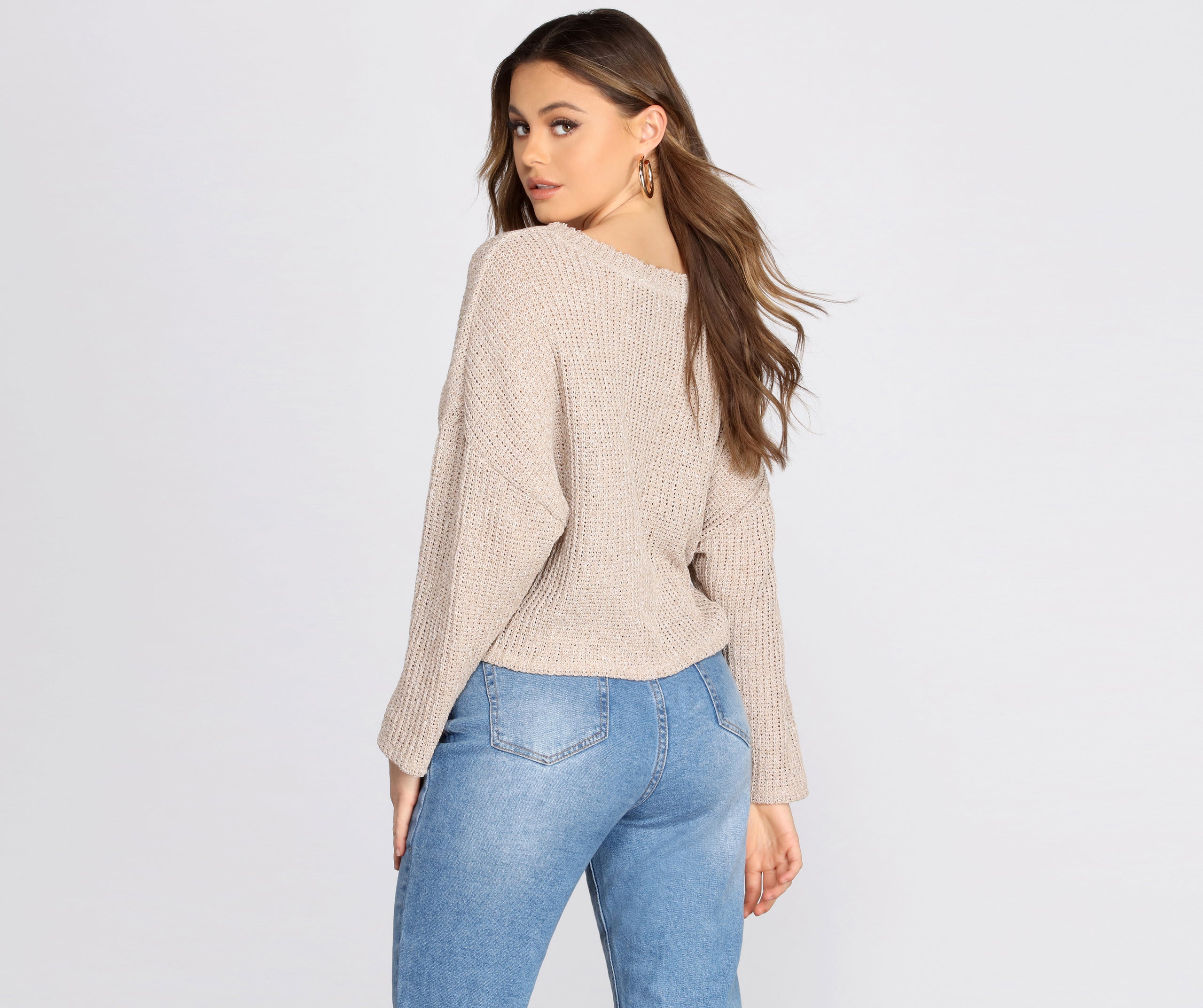 Casual Cute V Neck Sweater