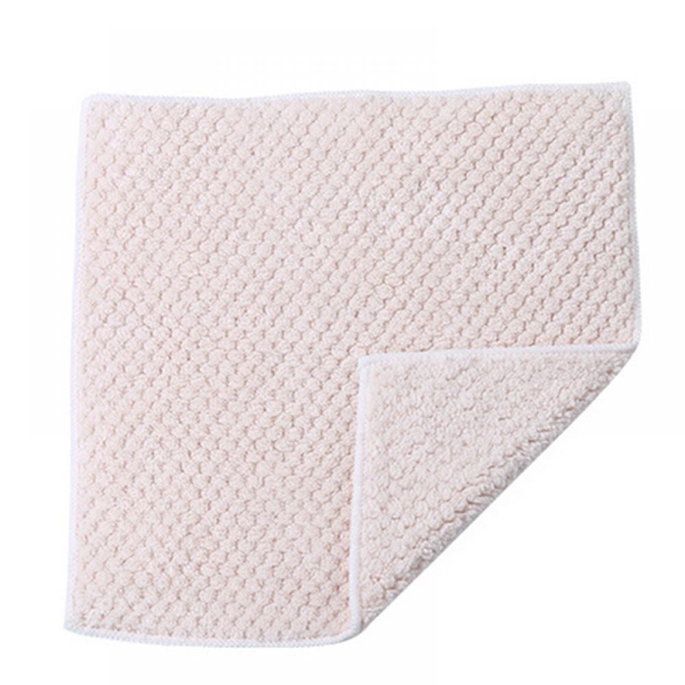 3PCS Kitchen Dishcloths 10x10 Inches Coral velvet Kitchen Dish Cloths Scrubbing Wash Cloths