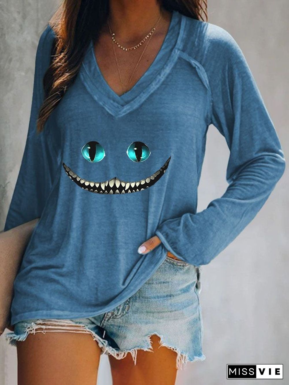 Women's Casual Printed Long Sleeve T-Shirt