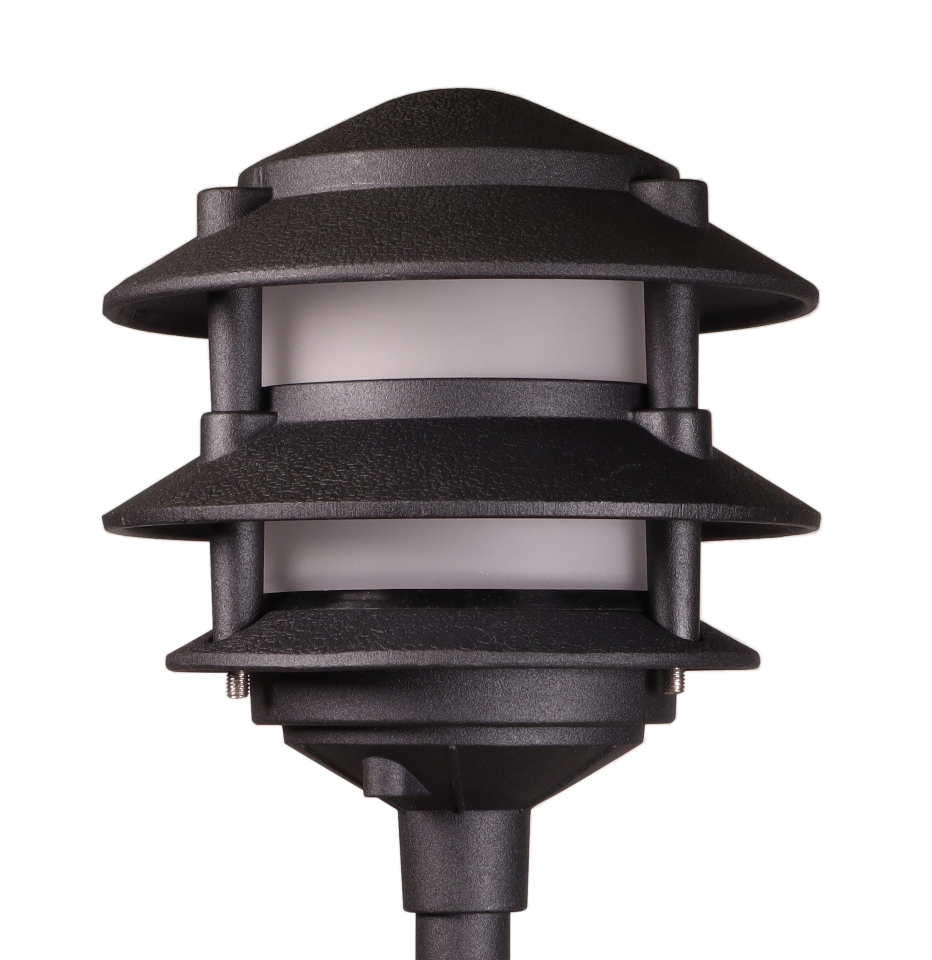 Best Pro Lighting's 3-Watt LED Low-Voltage Cast Aluminum 3 Tier Pagoda Landscape Light in Black