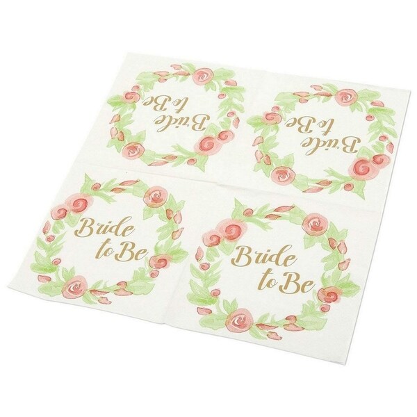 100 Bride to Be Cocktail Napkins Bridal Shower Bachelorette Party Supplies， 5