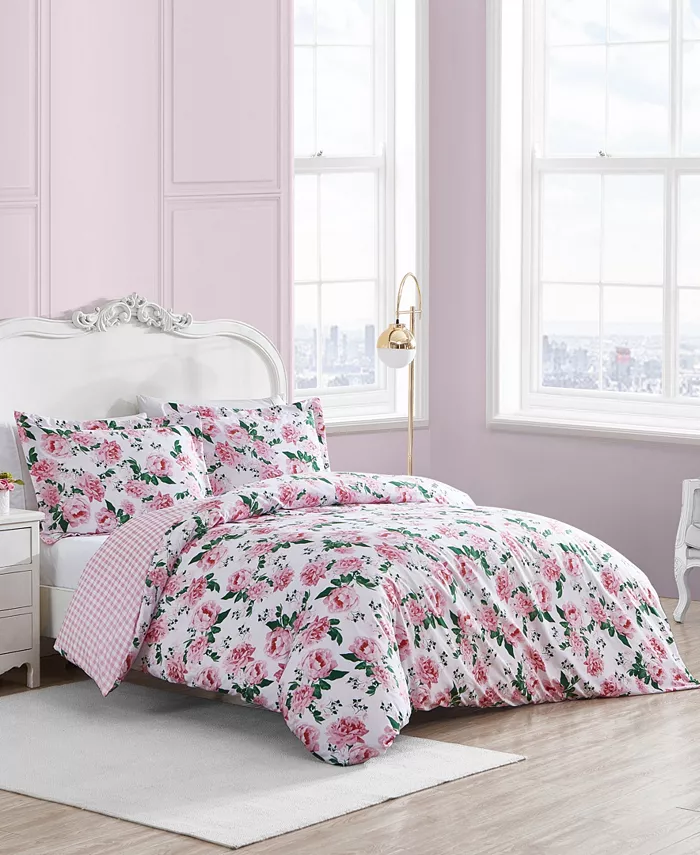 Betsey Johnson Blooming Roses 2-Piece Duvet Cover Set， Twin