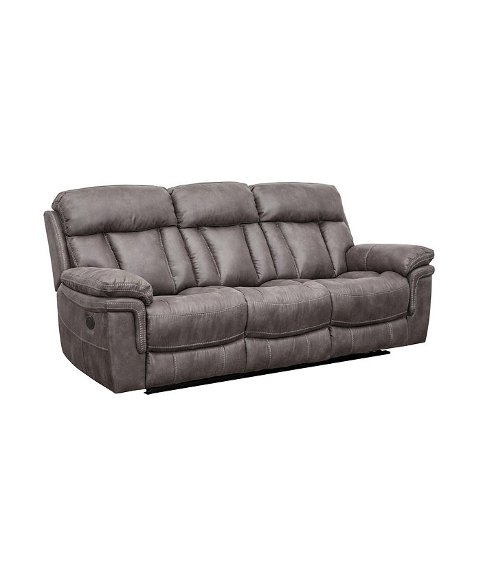 Armen Living Estelle 88 Fabric in Power Reclining Sofa