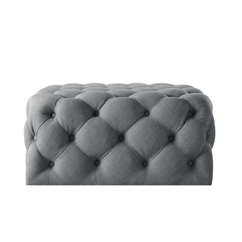 Gordon Diamond Tufted Square Shape Cocktail Ottoman
