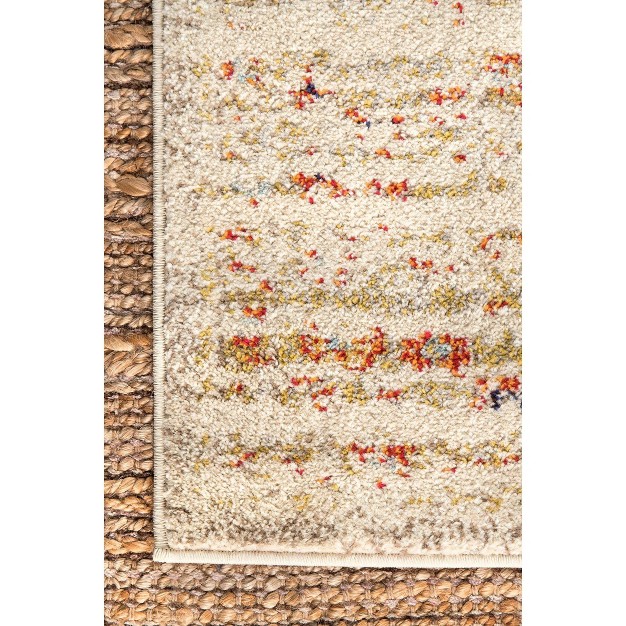 Nuloom Distressed Persian Sarita Runner Rug Brown