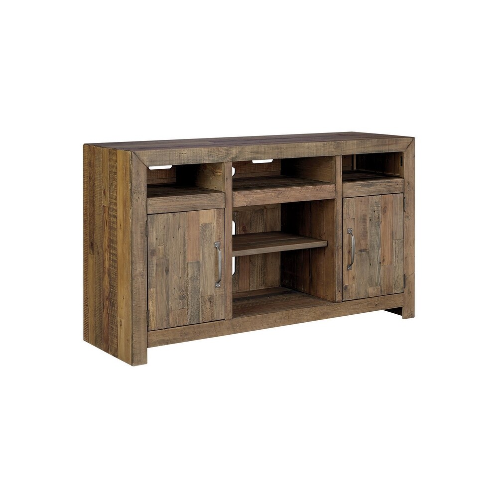 Sommerford Casual Large TV Stand w/Fireplace Option Brown