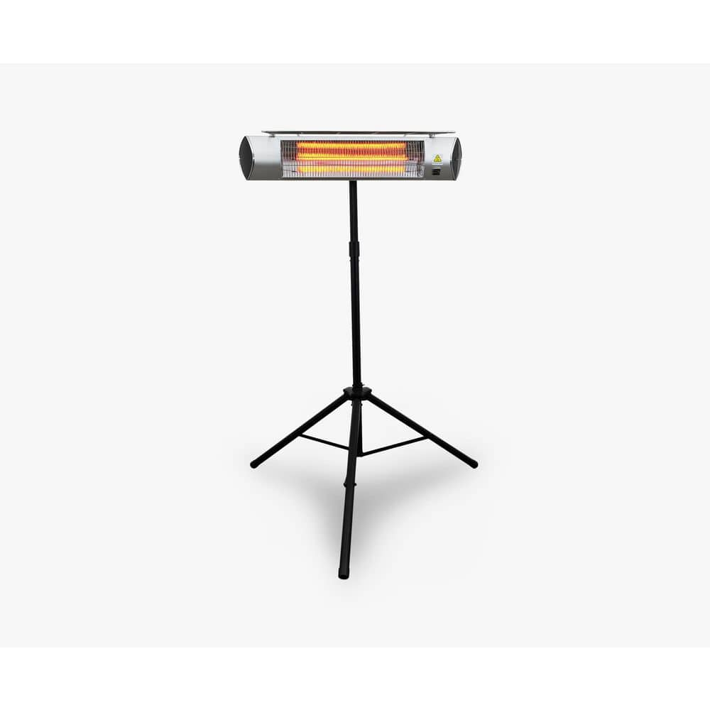 KENMORE 1500-Watt Indoor/Outdoor Carbon Infrared Electric Patio Heater, with Tripod and Remote, Silver KH-7E01-SSTP