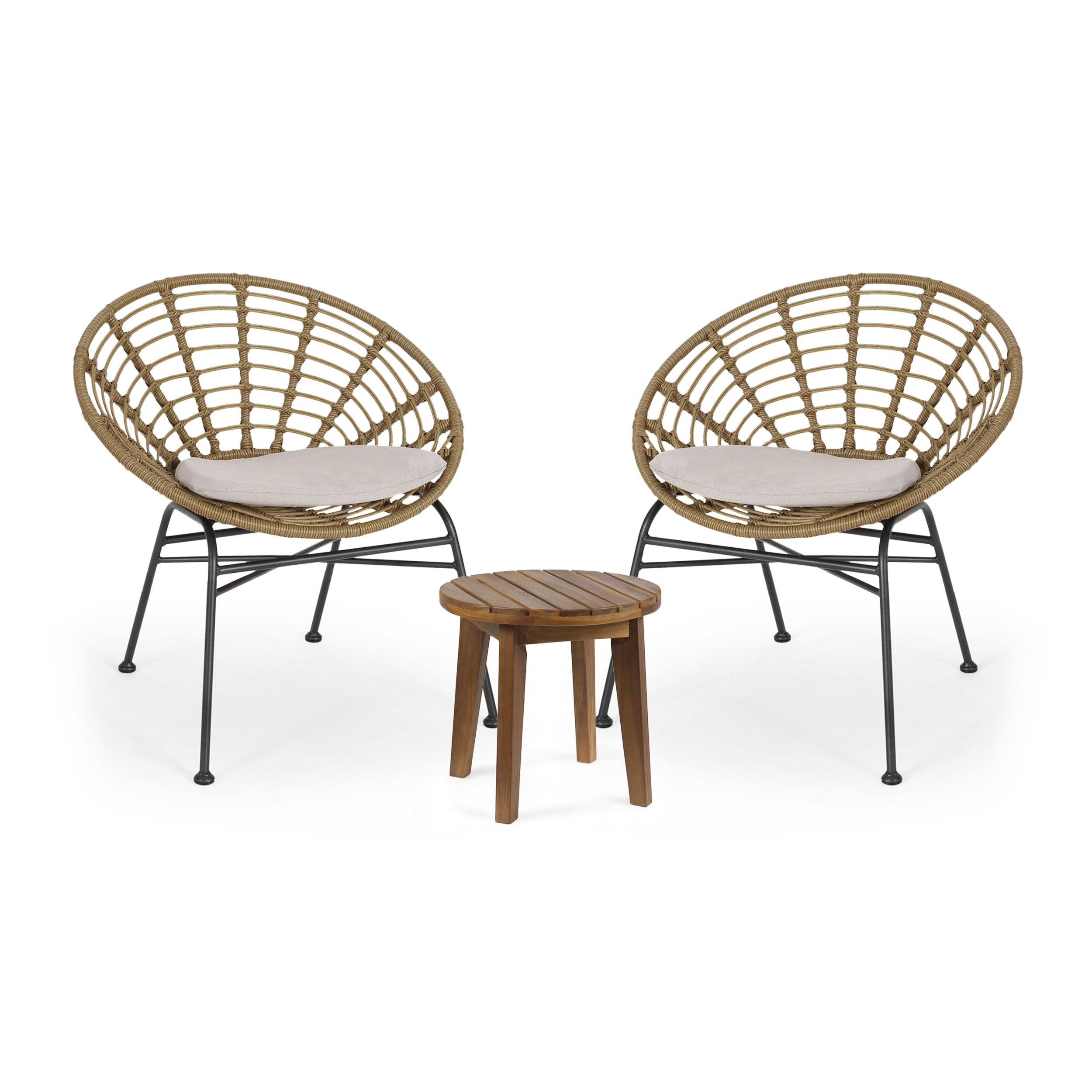 Heloise Outdoor 2 Seater Acacia Wood Chat Set