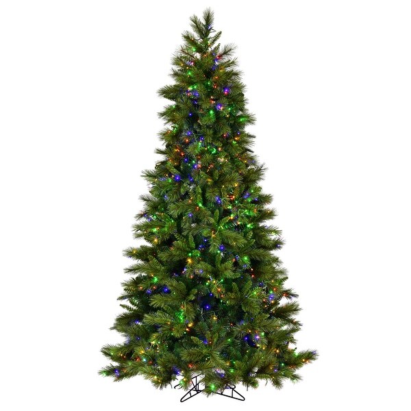 Vickerman 7.5' x 48 Brighton Pine Artificial Christmas Tree，LED Color Changing Lights