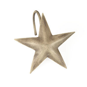 Vintage Star Shower Curtain Hooks