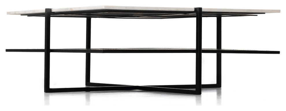 Olivia Square Coffee Table  Iron Matte Black   Transitional   Coffee Tables   by The Khazana Home Austin Furniture Store  Houzz