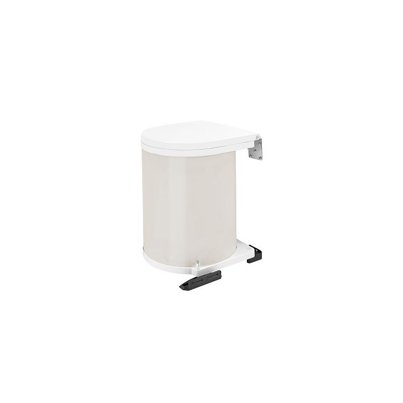 Rev-A-Shelf 8-010212-14 14 Liter Under Sink Pivot Out Waste Container， White