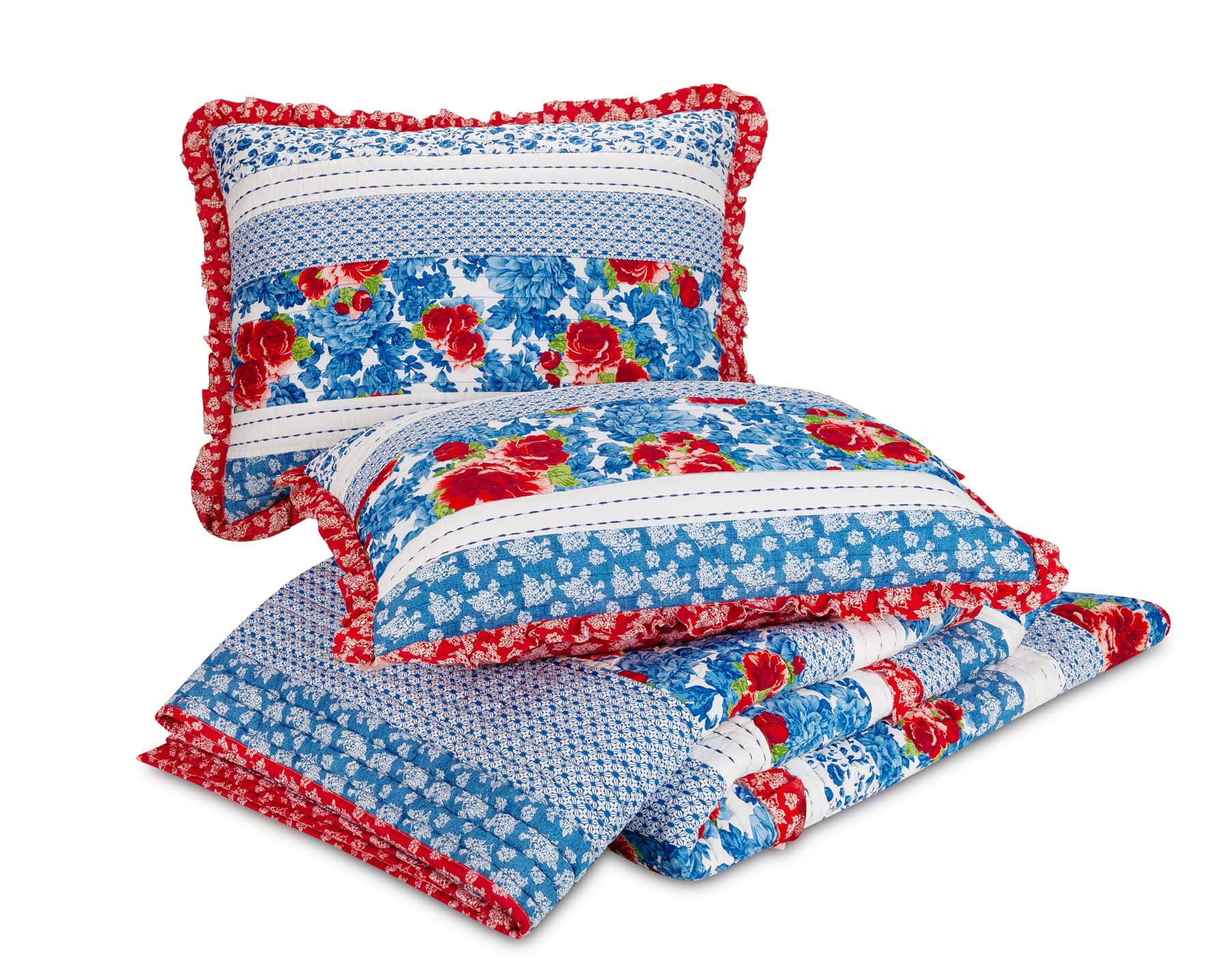 The Pioneer Woman Blue Heritage Floral 2-Piece Cotton Standard Sham Set