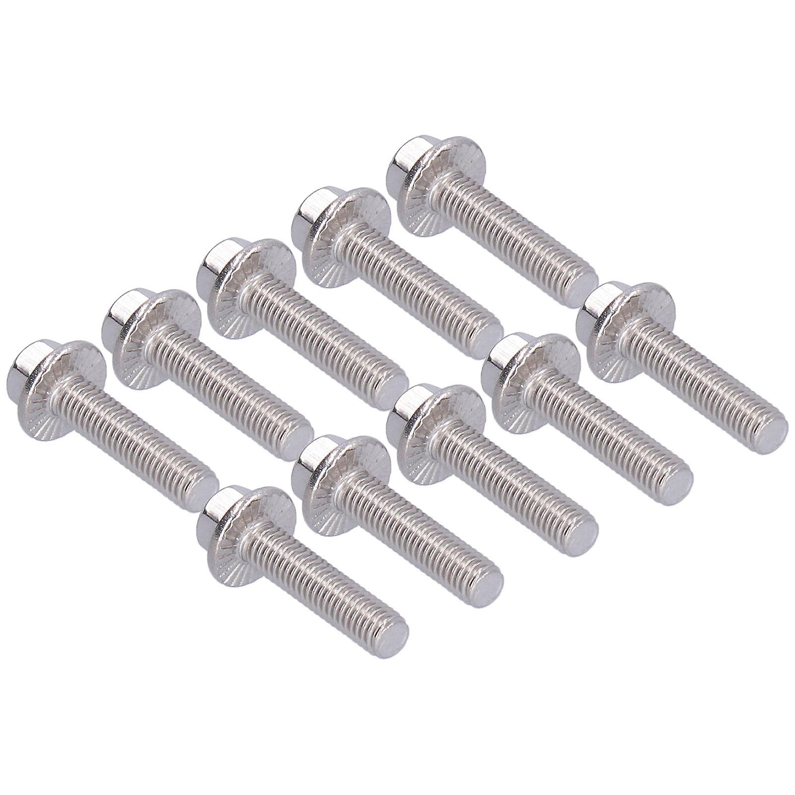 10pcs Flanged Hex Head Bolts Stainless Steel 304 Screws Accessory M5 10/12/16/20/25/30/35/40mmm5x20