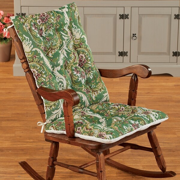 2-Piece Tapestry Rocking Chair Cushions - 18.000 x 10.000 x 9.000