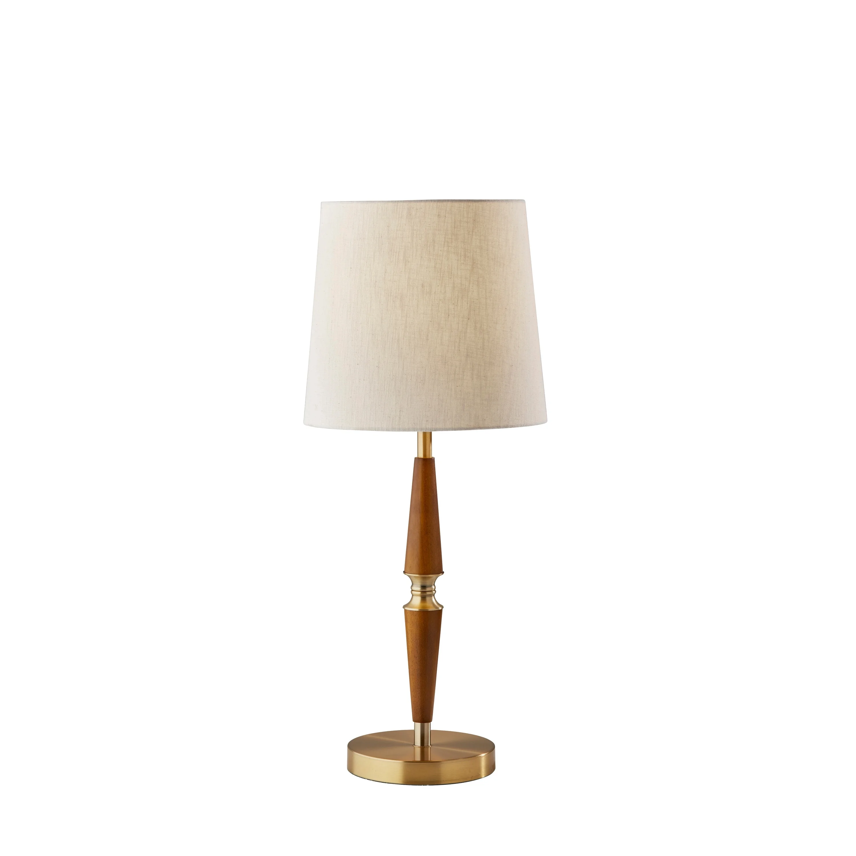 Adesso Weston Walnut Rubberwood Table Lamp