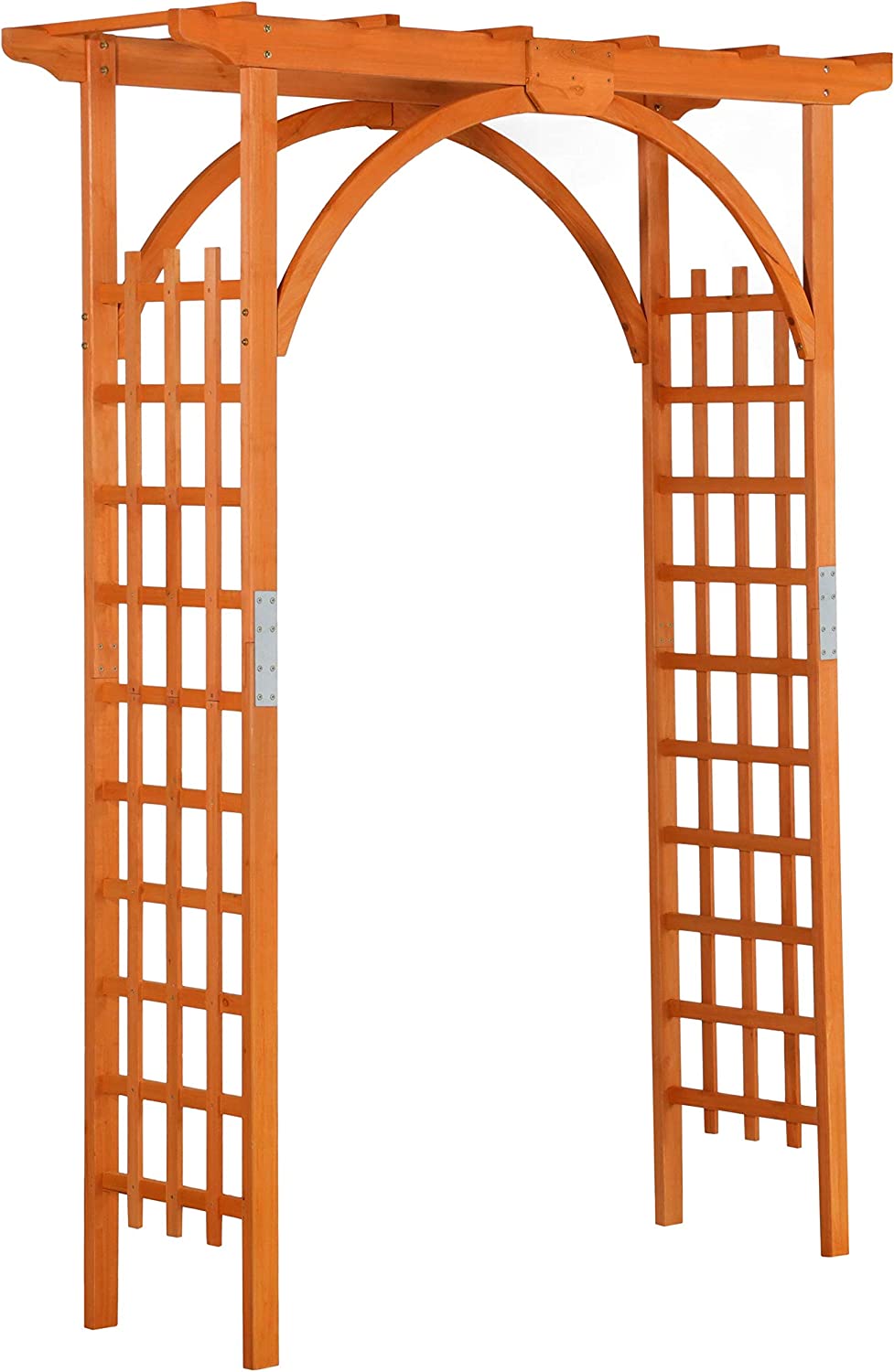 85in Wooden Garden Trellis Garden Arch Arbor for Climbing Planting Plant Stand in Garden Yard Outdoor, Brown