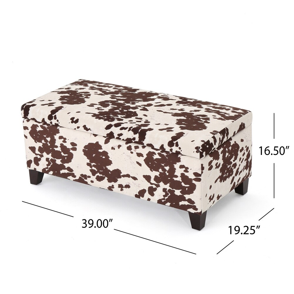 Breanna Contemporary Velvet Storage Ottoman by Christopher Knight Home