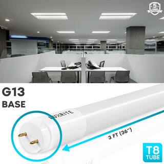 LUXRITE 12-Watt 3 ft. Linear T8 LED Tube Light Bulb 3 Color Selectable Single and Double End Powered 1560 Lumens F25T8 (30-Pack) LR34233-30PK