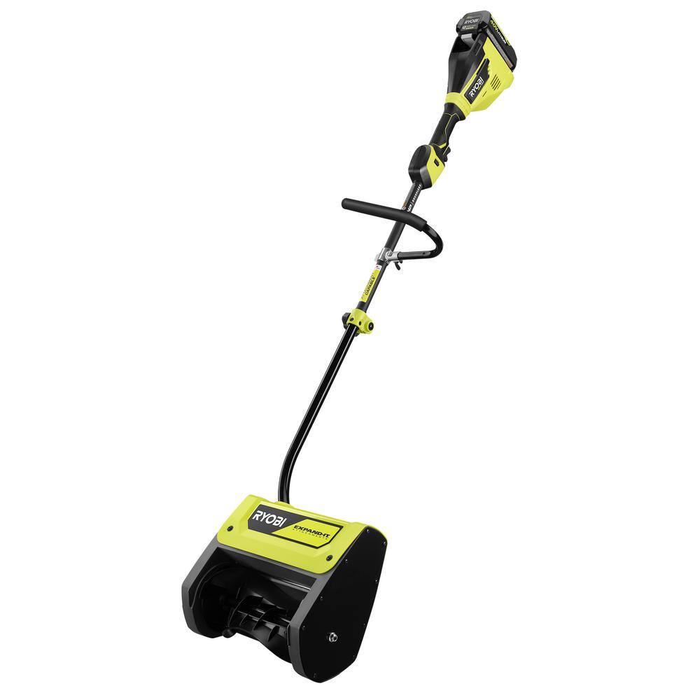 RYOBI 40V HP Brushless 12 in. Cordless Electric Snow Shovel with 4.0 Ah Battery and Charger RY408120