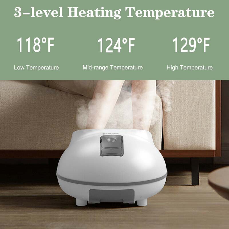 Steam Foot Spa Bath Massager, Foot Sauna Massage Machine with 3 Heat Levels, Pedicure Massage Rollers, Timing Function